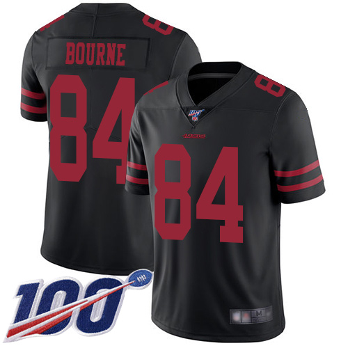 San Francisco 49ers Limited Black Men Kendrick Bourne Alternate NFL Jersey #84 100th->youth nfl jersey->Youth Jersey